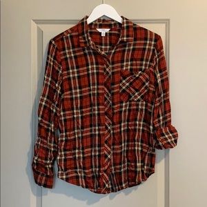 Plaid button down